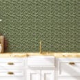 Wall,Mockup,In,Kitchen,Interior,Background,,Farmhouse,Style,,3d,Render